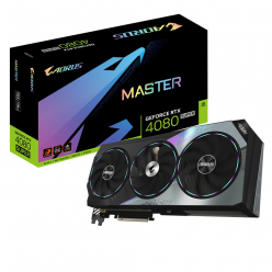 Gigabyte AORUS GeForce RTX™ 4080 SUPER MASTER 16G / 16GB GDDR6X 256bit, 2625/23000MHz, CUDA 10240, Triple Fan, PCIeX16 4.0, 1xHDMI, 3xDP, WindForce Cooling System, 12xCopper Heatpipes, 3x 110mm Bionic Shark Fans, Dual Bios, LCD Edge View, 1x16-pinPCIe